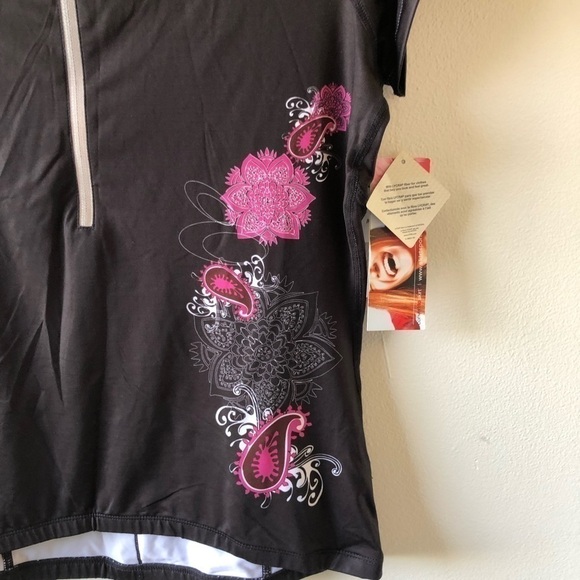 Skirt Sports Brown Floral Shirt M - Picture 3 of 8